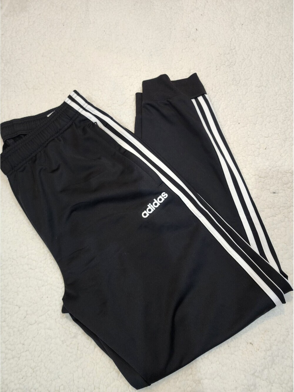 Black White Striped Adidas Mens Track Pant Jogger L RN88387 Vietnam CA40312